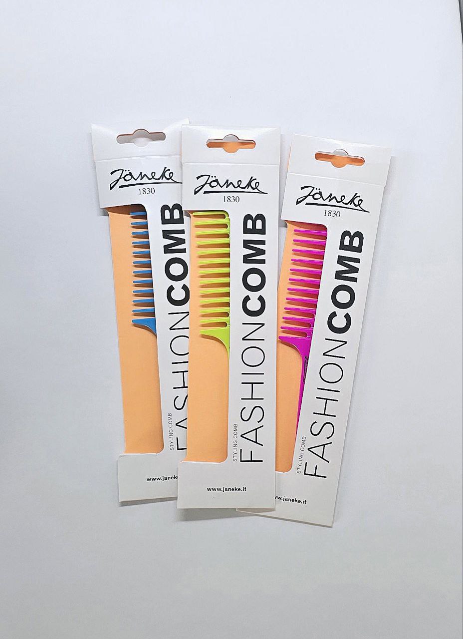 FASHION COMB FOR GEL APPLICATION LIME FLUO